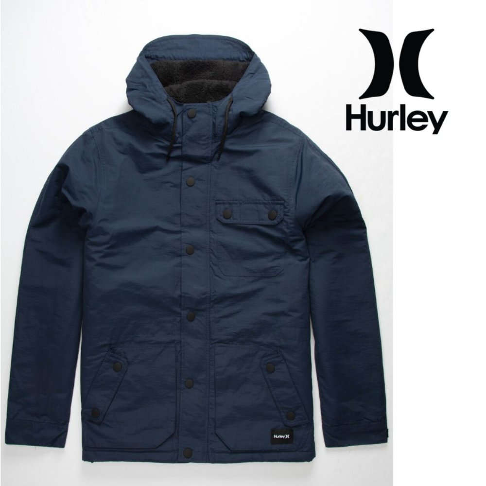 Hurley Slammer Full-Zip Jacket Water Resistant Navy Blue XL